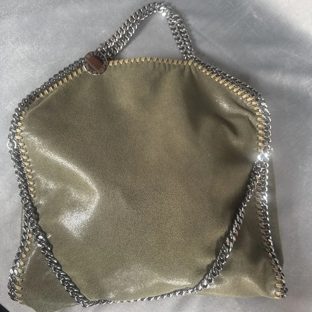 Stella McCartney Falabella Fold Over Tote Olive Shaggy Deer Chain Bag FW12